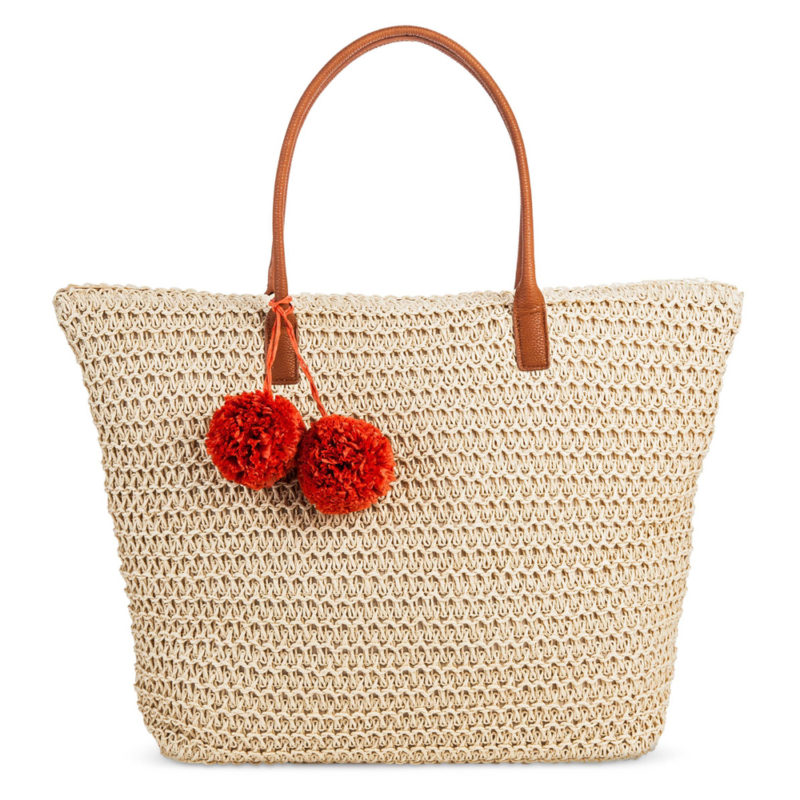 round basket weave bag